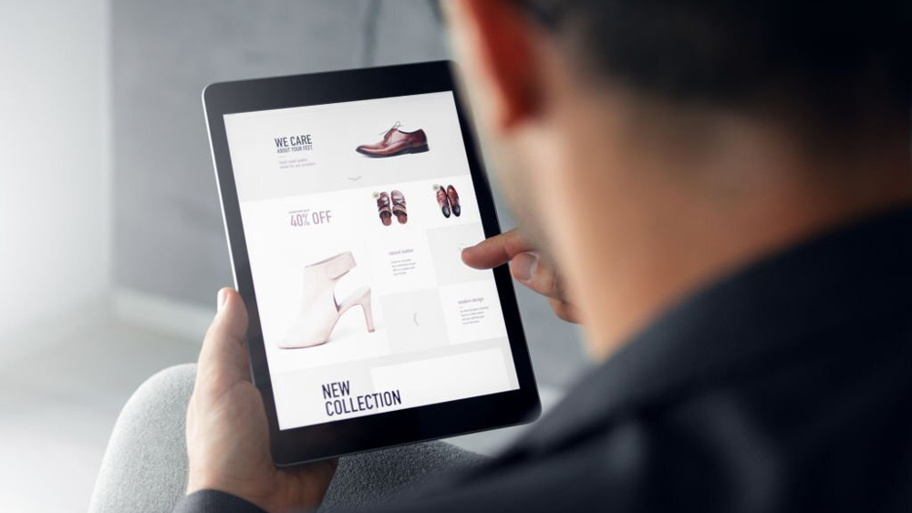Online shop digital tablet