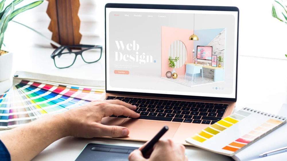 Web design on desktop